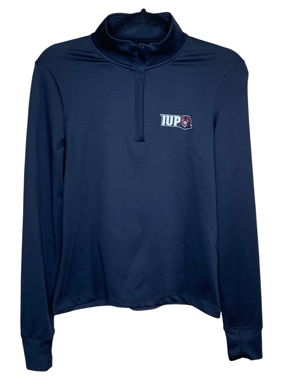 Under Armour Black IUP Quarter Zip Pullover Chest Logo NWOT Size Small